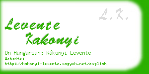 levente kakonyi business card
